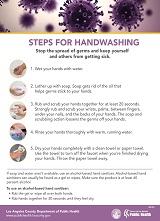 guidance for hand washing